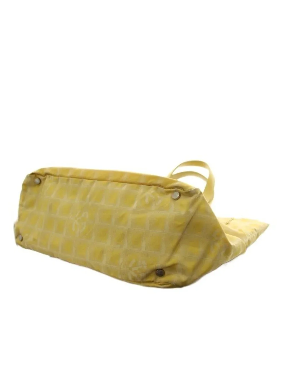 Chanel New Travel Line CC Logo Tote Yellow